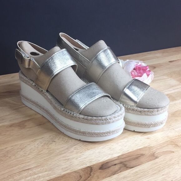 Marc Fisher Gold Platform Sandals 9.5M - Picture 8 of 8